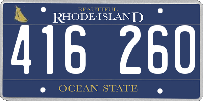 RI license plate 416260