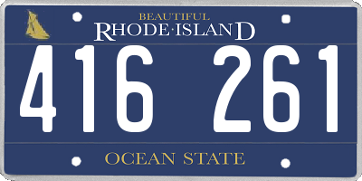 RI license plate 416261