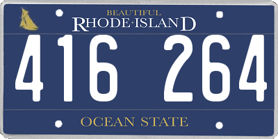 RI license plate 416264