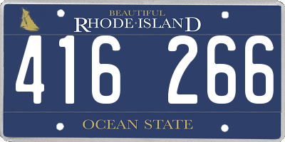 RI license plate 416266