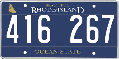 RI license plate 416267