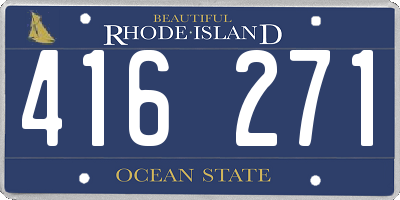 RI license plate 416271