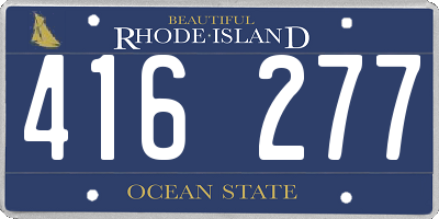 RI license plate 416277
