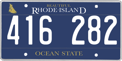 RI license plate 416282