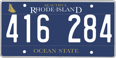 RI license plate 416284