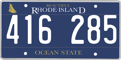 RI license plate 416285