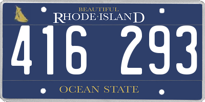 RI license plate 416293