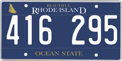 RI license plate 416295