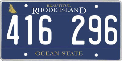 RI license plate 416296