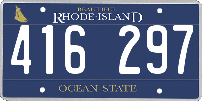 RI license plate 416297