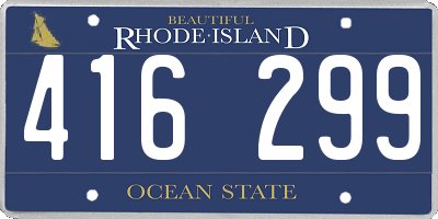 RI license plate 416299