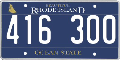 RI license plate 416300