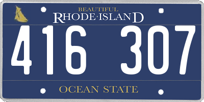 RI license plate 416307
