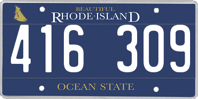 RI license plate 416309