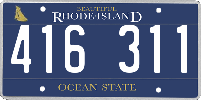 RI license plate 416311