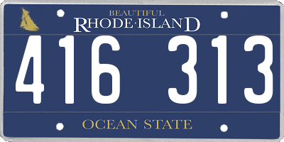 RI license plate 416313
