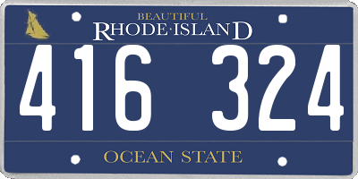 RI license plate 416324