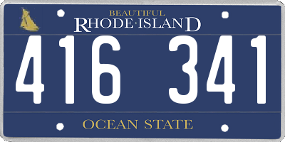 RI license plate 416341