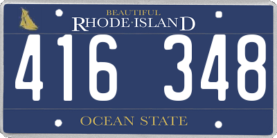 RI license plate 416348