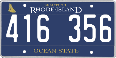 RI license plate 416356