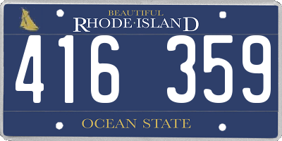 RI license plate 416359