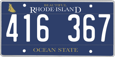 RI license plate 416367