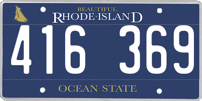RI license plate 416369