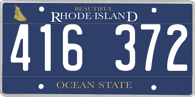 RI license plate 416372