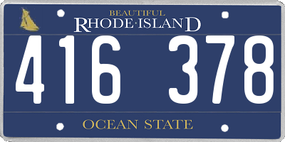RI license plate 416378