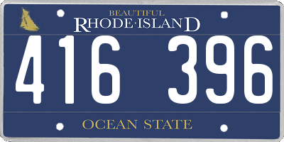 RI license plate 416396