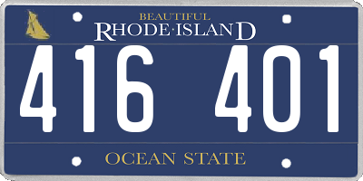 RI license plate 416401