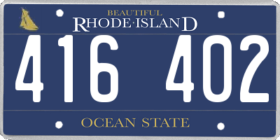 RI license plate 416402