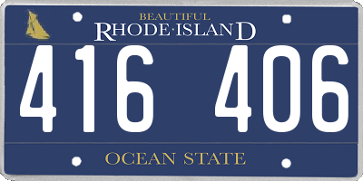 RI license plate 416406