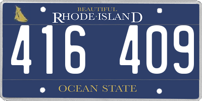 RI license plate 416409