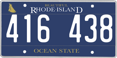 RI license plate 416438