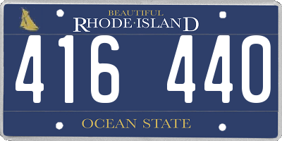 RI license plate 416440