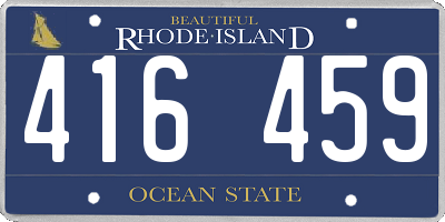 RI license plate 416459