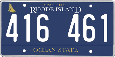 RI license plate 416461