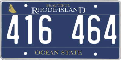 RI license plate 416464