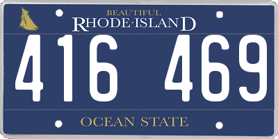 RI license plate 416469