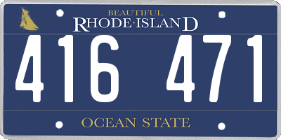 RI license plate 416471