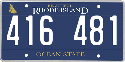 RI license plate 416481