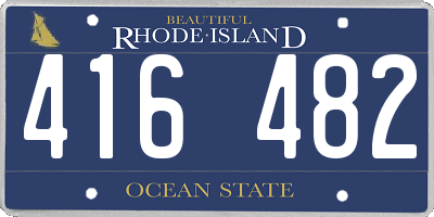 RI license plate 416482