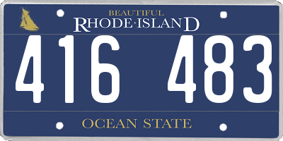 RI license plate 416483