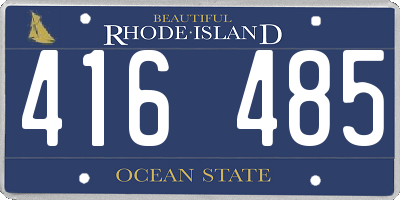 RI license plate 416485