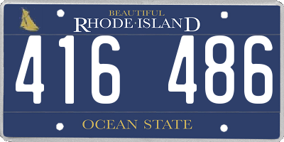 RI license plate 416486