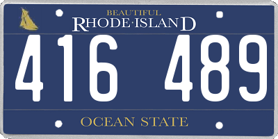 RI license plate 416489
