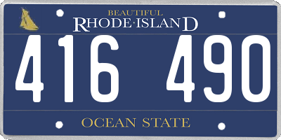 RI license plate 416490