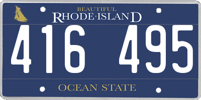 RI license plate 416495