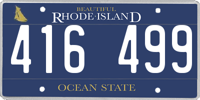 RI license plate 416499